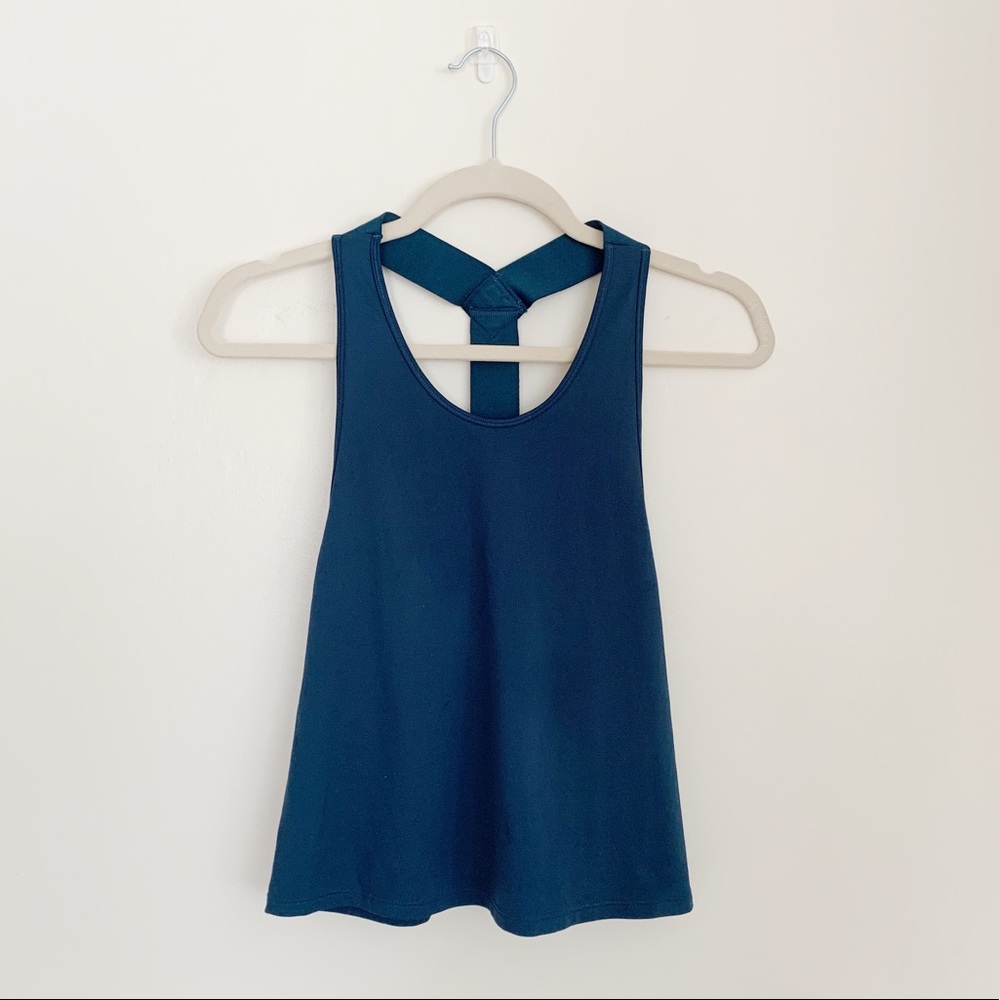 Under Armour Blue Racerback Workout Tank Top Womens Size XS
